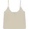 Women's Avalon Satin Rayon Spaghetti Top, Natural - Tank Tops - 1 - thumbnail