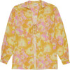 Women's Acton Tie-Dye Tie Blouse, Yellow - Blouses - 1 - thumbnail