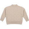 Women's Russel Cable Sleeve Jumper, Desert Sand - Sweaters - 1 - thumbnail