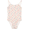 Pasadena Print Sleeveless Swimsuit, Beige - One Pieces - 1 - thumbnail