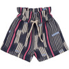 Echo Jacquard-On-Embroidery Print Short, Navy - Shorts - 1 - thumbnail