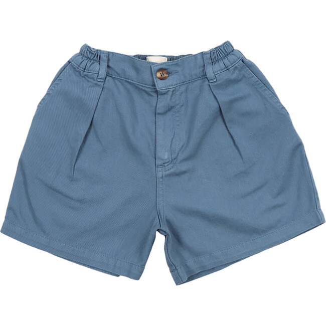 Rodeo Snug Fit Pleated Chino Bermuda, Dolphin Blue
