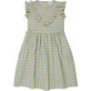 Canyon Seersucker Gingham Dress, Yellow & Green - Dresses - 1 - thumbnail