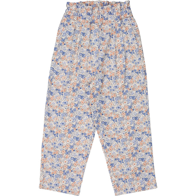 Rodeo Meadow Print Pleated Pant, Blue & Multicolors