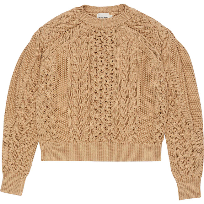 Russel Cable Knit Oversized Jumper, Beige