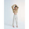 Russel Cable Knit Oversized Jumper, Beige - Sweaters - 3
