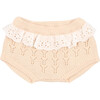 Baby Rodney Ruffle Lace Waist Bloomer, Cream - Bloomers - 1 - thumbnail