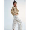 Russel Cable Knit Oversized Jumper, Beige - Sweaters - 6