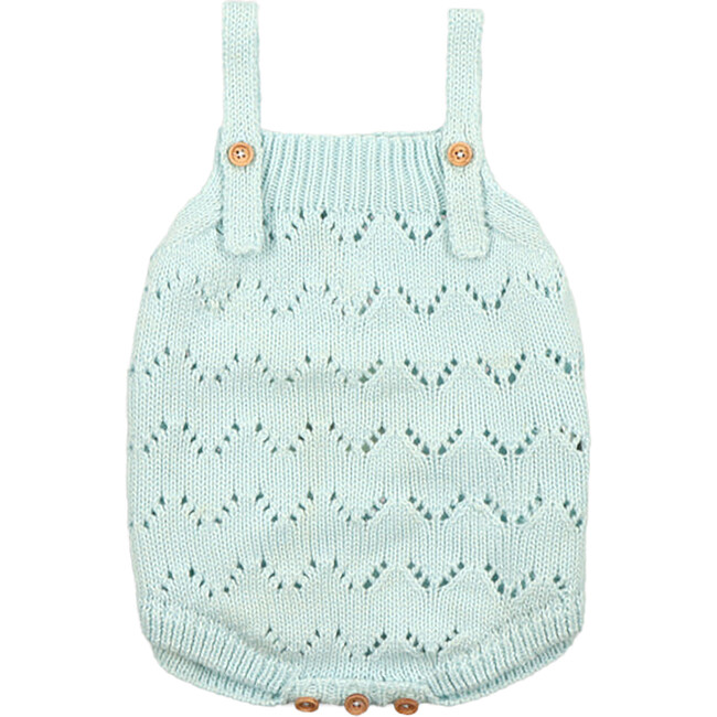 Baby Franklin Knit Sleeveless Romper, Seaglass