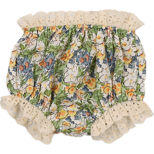 Baby Beverly Floral Print Lace Trim Bloomer, Multicolors