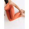 Sporty Ribbed Leggings, Persimmon - Leggings - 3