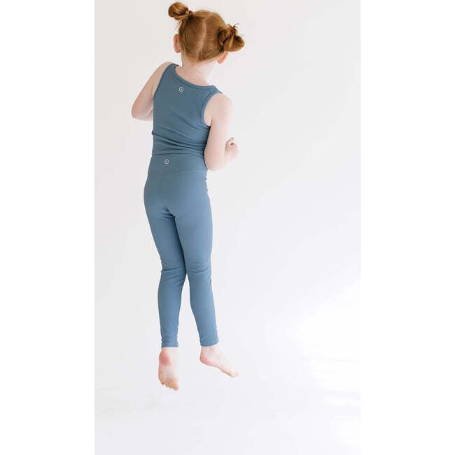 Sporty Ribbed Leggings, Cornflower - Leggings - 3