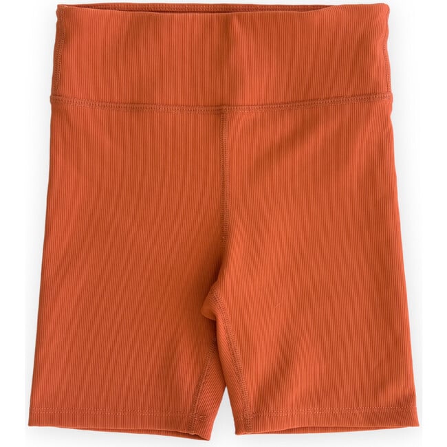 Ribbed Cycle Shorts, Persimmon