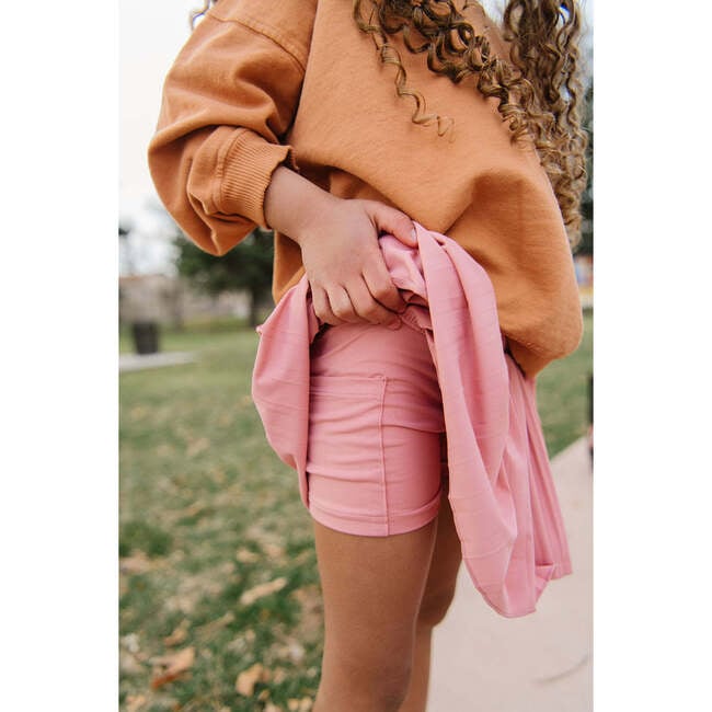 Pleated Court Skort, Rose - Skirts - 2