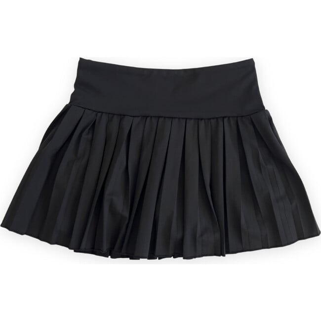 Pleated Court Skort, Black