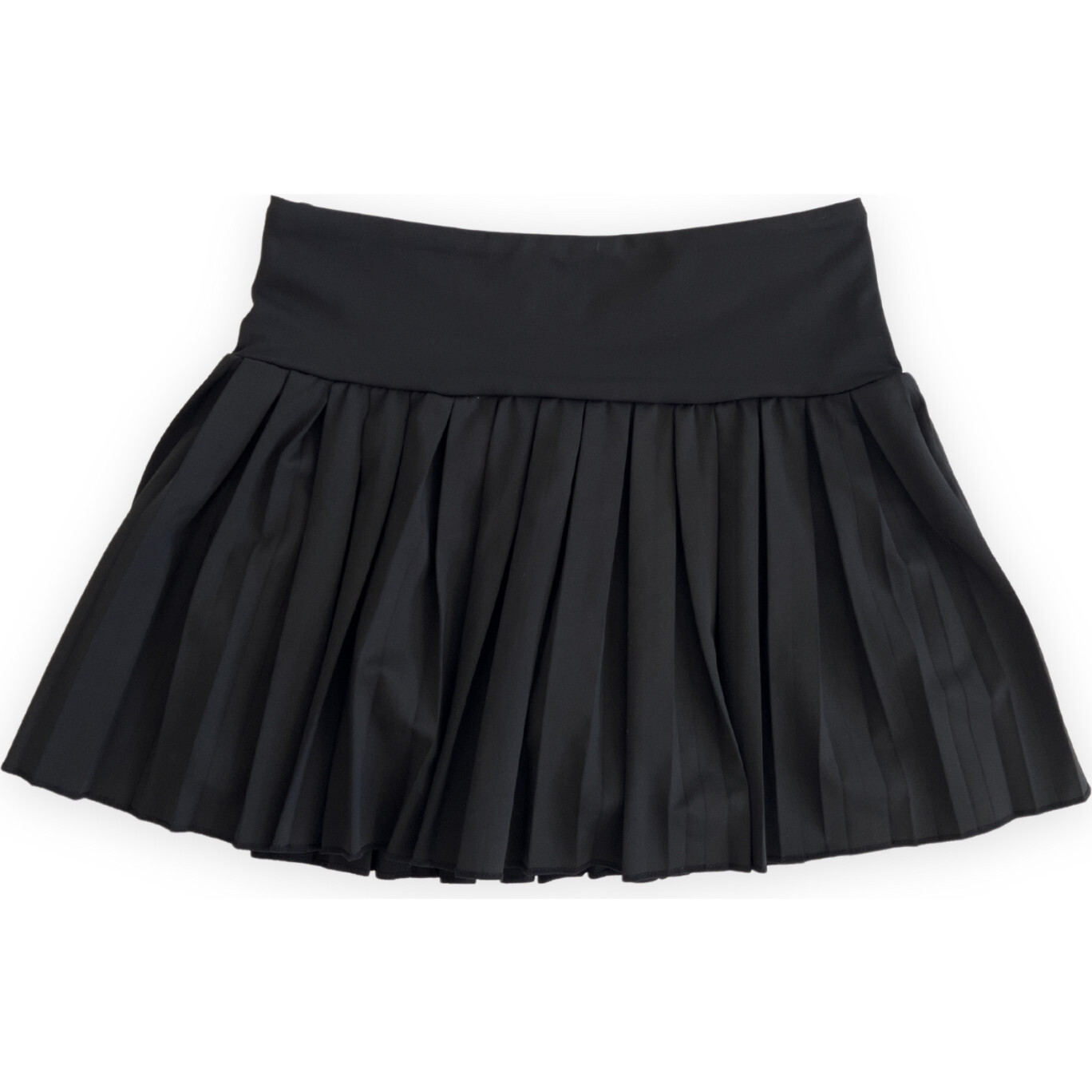 Pleated Court Skort, Black - Skirts - 1
