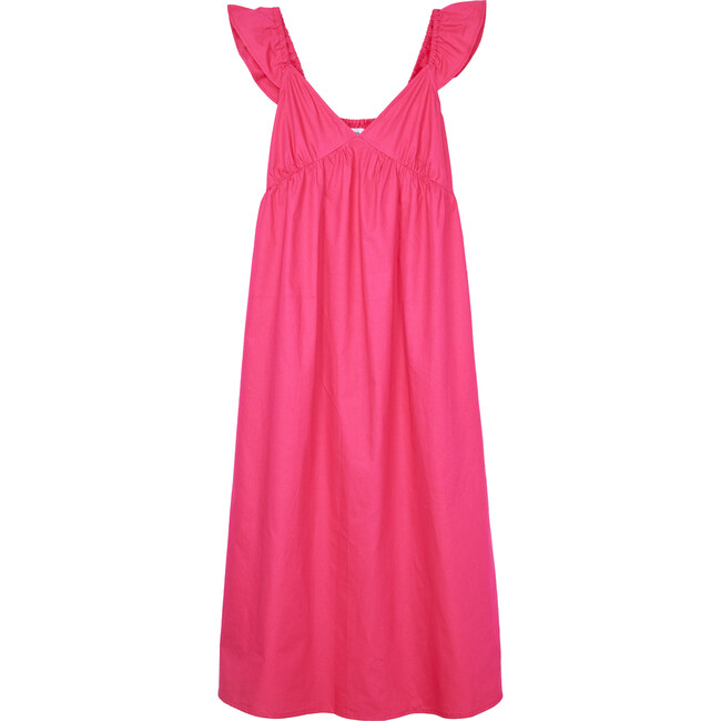 Women's Tasha Poplin Dress, Hot Pink