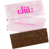 It's a Girl Wrapped Belgian Milk Chocolate Candy Bar, Set of 18 - Other Accessories - 1 - thumbnail