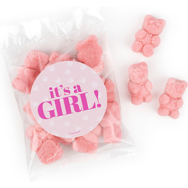 It's a Girl Party Favor Bag with Gummy Bears, Set of 12