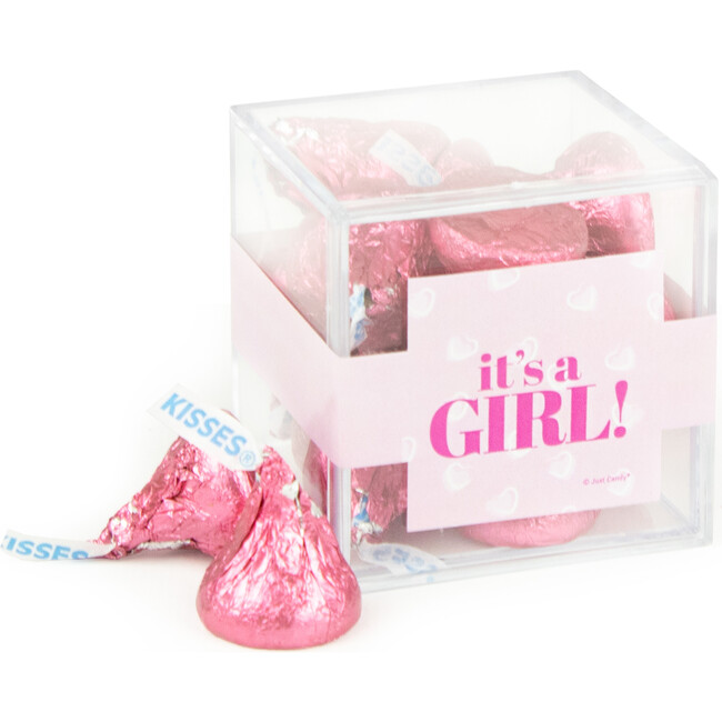 It's a Girl JUST CANDY® Favor Cube with Hershey's Kisses, Set of 12