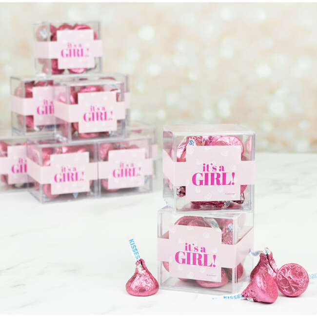 It's a Girl JUST CANDY® Favor Cube with Hershey's Kisses, Set of 12 - Other Accessories - 2