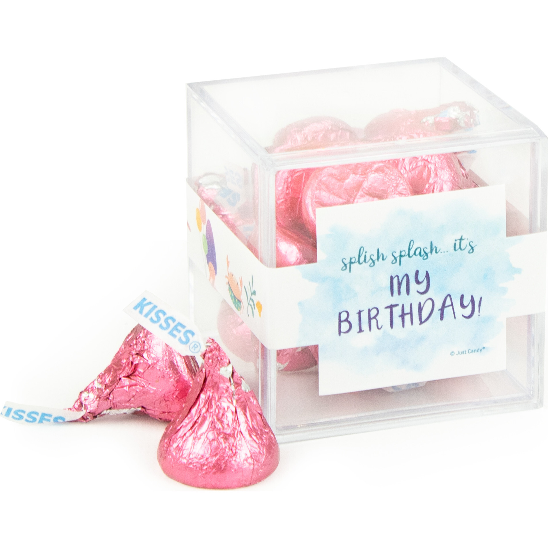 It's My Birthday JUST CANDY® Favor Cube with Hershey's Kisses, Set of 12 - Favors - 1
