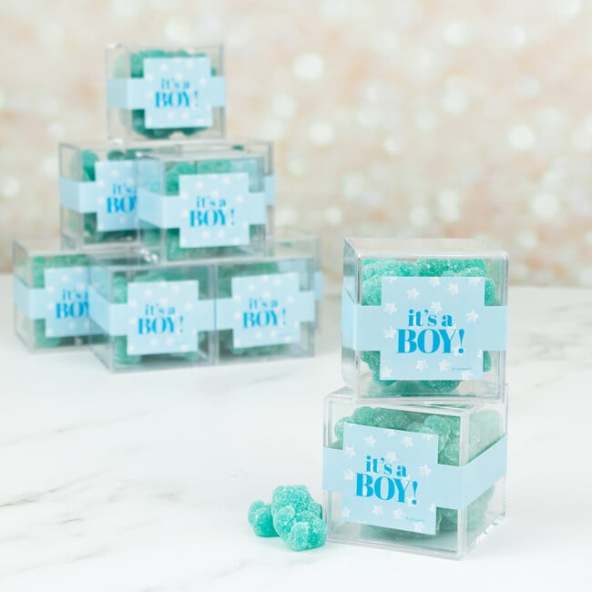 It's a Boy JUST CANDY® Favor Cube with Gummy Bears, Set of 12 - Other Accessories - 2