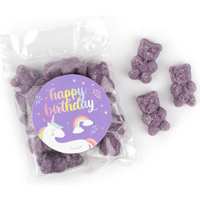 Happy Birthday Unicorn Party Favor Bag with Gummy Bears, Set of 12