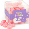 Happy Birthday Unicorn JUST CANDY® Favor Cube with Jelly Beans, Set of 12 - Favors - 1 - thumbnail