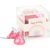 Happy Birthday Rainbow JUST CANDY® Favor Cube with Hershey's Kisses, Set of 12 - Favors - 1 - thumbnail