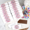 Happy Birthday Confetti Wrapped Belgian Milk Chocolate Candy Bar, Set of 18 - Other Accessories - 2