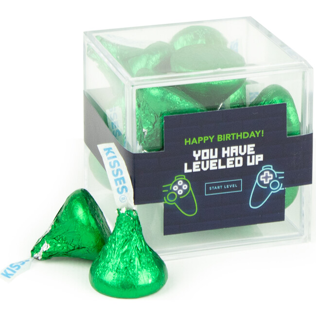 Birthday Level Up JUST CANDY® Favor Cube with Hershey's Kisses, Set of 12