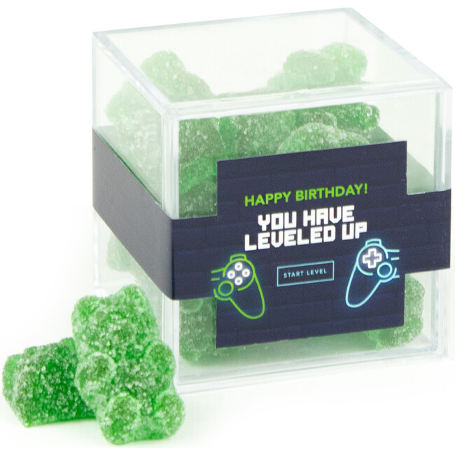 Birthday Level Up JUST CANDY® Favor Cube with Gummy Bears, Set of 12