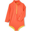 Passion One Piece Swimsuit, Orange - One Pieces - 1 - thumbnail