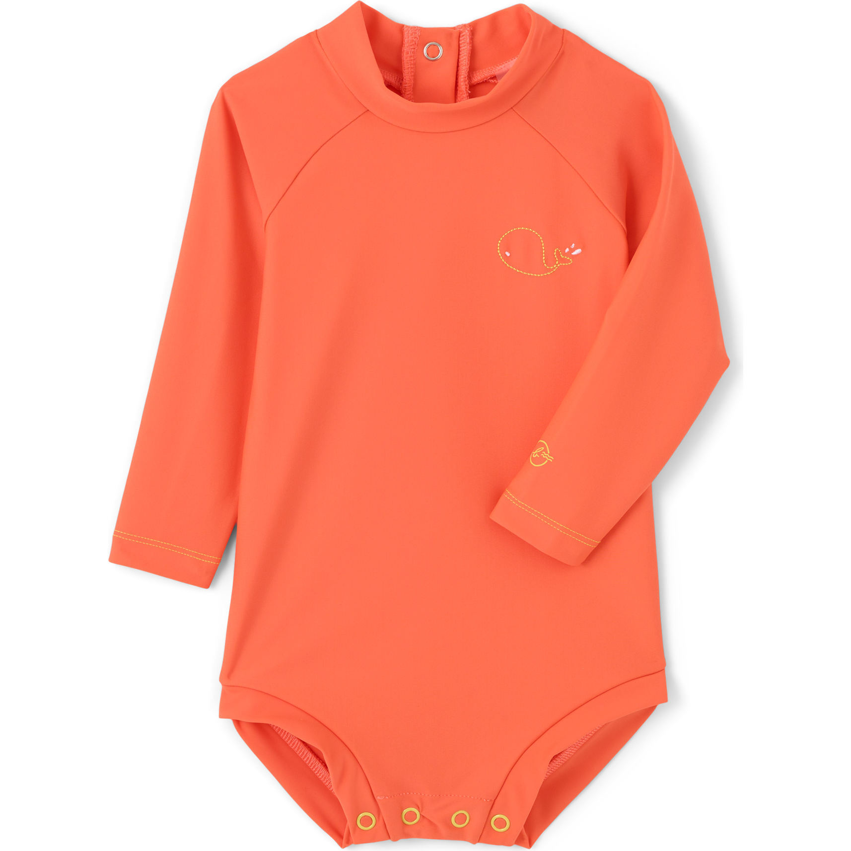 Mango One Piece Whale Embroidery, Orange - One Pieces - 1