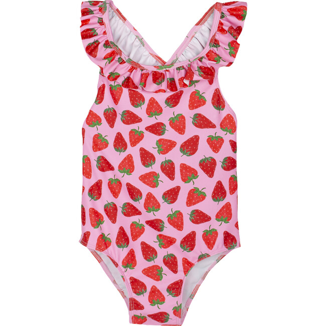 Strawberry Frill Swimsuit, Pink