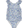 Liberty Print Danjo Frill Swimsuit, Blue Danjo - One Pieces - 1 - thumbnail