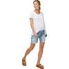 Women's Montauk Distressed Denim Short, Pale Blue - Shorts - 1 - thumbnail