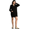 Women's Juniper Cotton Button-Placket Romper, Washed Black - Rompers - 1 - thumbnail