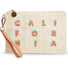 Women's California Charm Embroidered Raffia Pouch, Multicolors - Bags - 1 - thumbnail