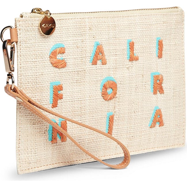 Women's California Charm Embroidered Raffia Pouch, Multicolors - Bags - 3