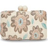 Women's Bryn Raffia Clutch, Blue Floral - Bags - 1 - thumbnail