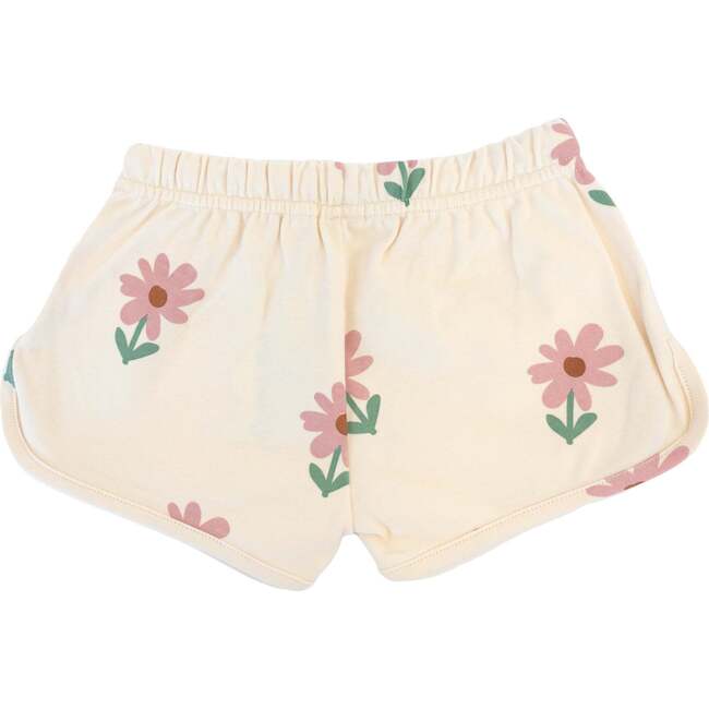 Picking Daisies Print Drawstring Track Short, Cashew - Shorts - 2