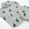 Dinosaur Print Brooklyn Cotton Terry Boxy, Heather Gray - Sweatshirts - 3