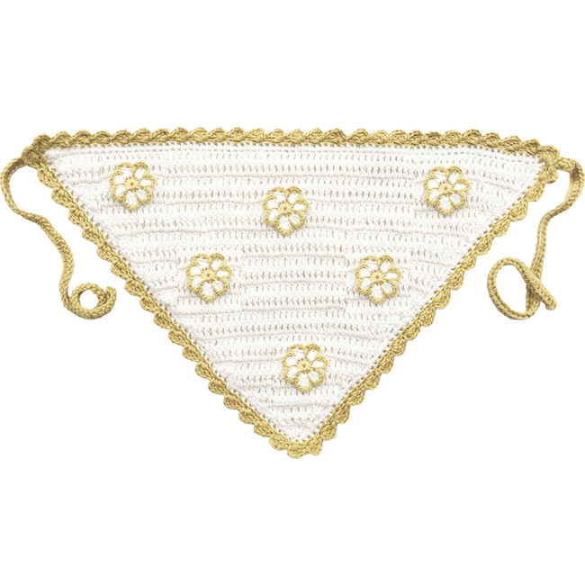Crochet Bandana, White Daisy