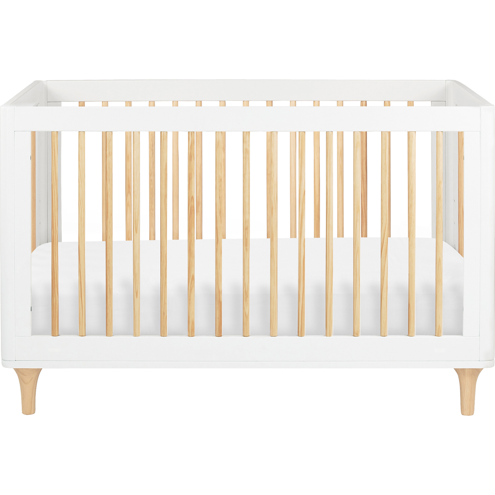 Lolly 3-in-1 Convertible Crib with Toddler Bed Conversion Kit, White - Cribs - 1