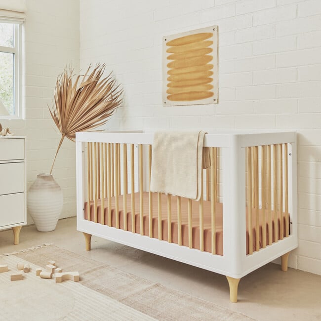 Lolly 3-in-1 Convertible Crib with Toddler Bed Conversion Kit, White - Cribs - 2