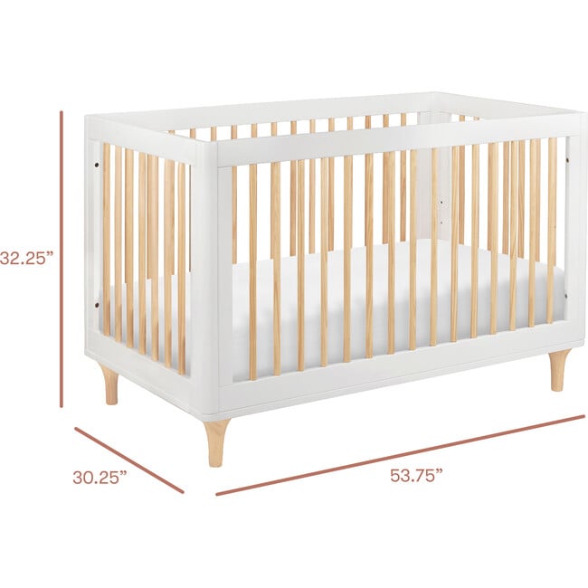 Lolly 3-in-1 Convertible Crib with Toddler Bed Conversion Kit, White - Cribs - 11