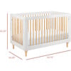 Lolly 3-in-1 Convertible Crib with Toddler Bed Conversion Kit, White - Cribs - 11