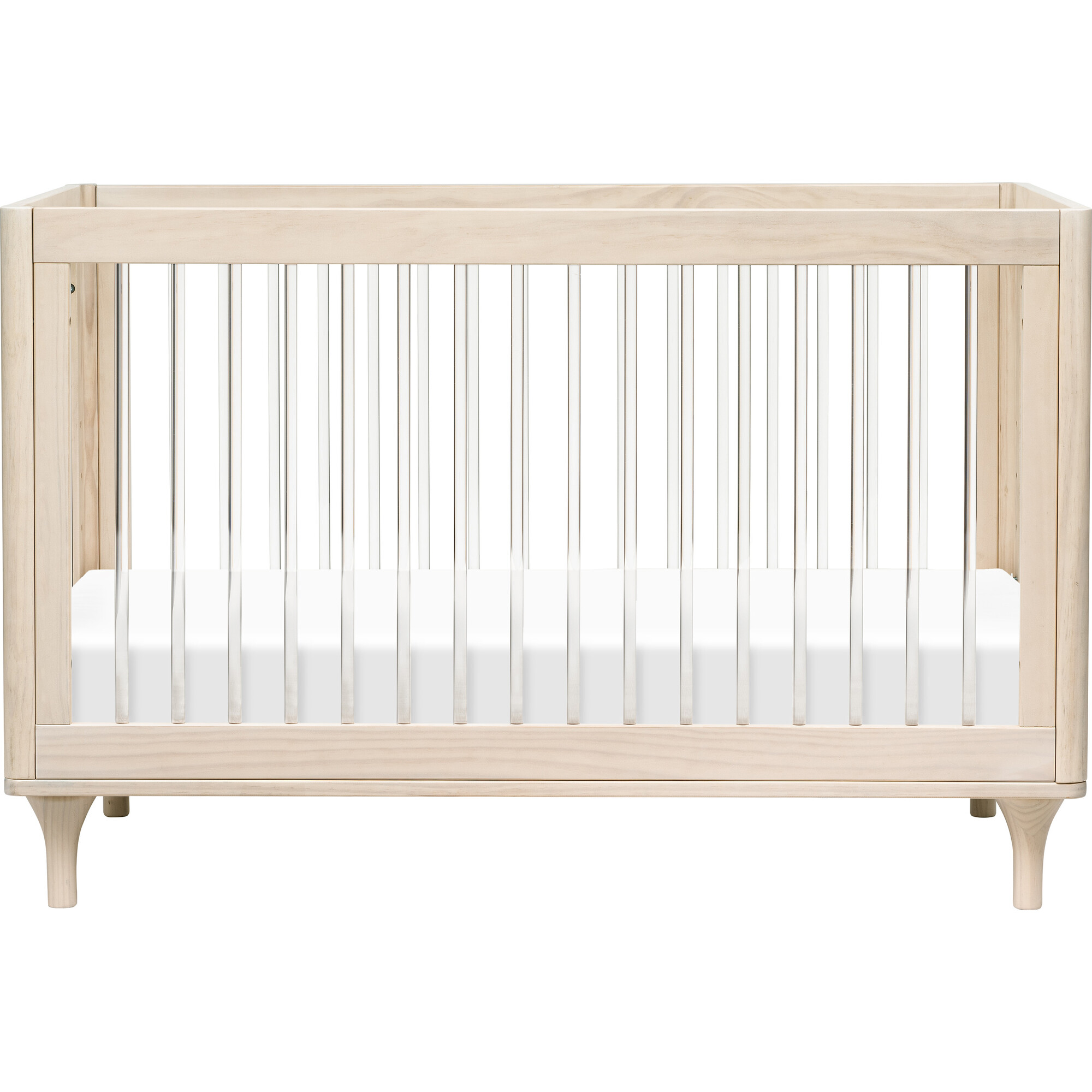 Lolly 3-in-1 Convertible Crib with Toddler Bed Conversion Kit, Washed Natural/Acrylic - Cribs - 1